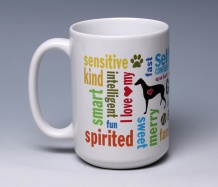 Greyhound Mug<BR><span class=bluebold>(Personalize)