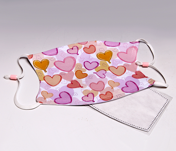 Pastel Hearts ADJUSTABLE<BR>Face Mask/FREE SHIPPING