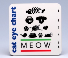 Cat Eye-Chart Coasters <BR><span class=bluebold>(Set of 4)