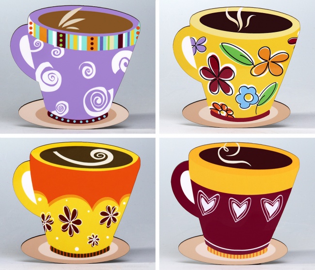 Coffee Mug Coasters (4)<BR><span class=bluebold>(Personalize)