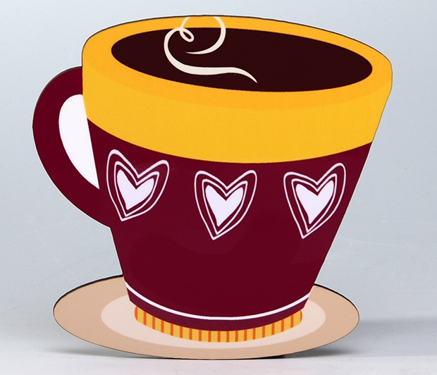 Coffee Mug Coaster/Hearts
