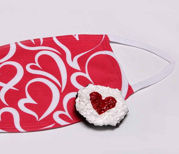 Red Hearts Face Masks<BR>FREE SHIPPING
