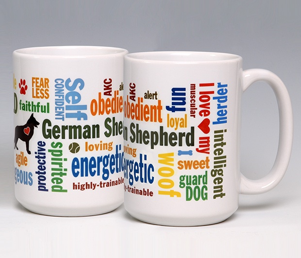 German Shepherd Mug<BR><span class=bluebold>(Personalize)