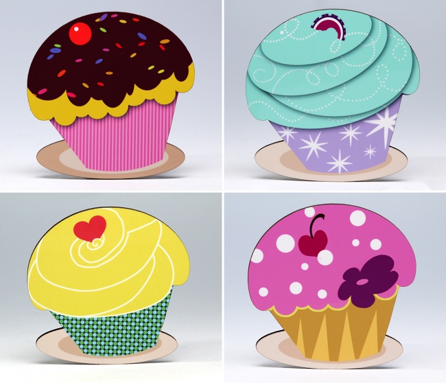Cupcake Coasters (Set/4)<BR><span class=bluebold>(Personalize)