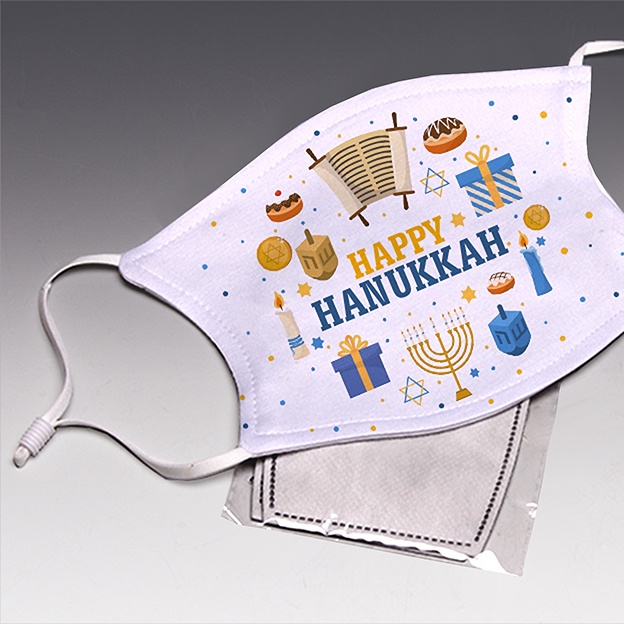 Happy Hanukkah Face Mask<BR>FREE SHIPPING