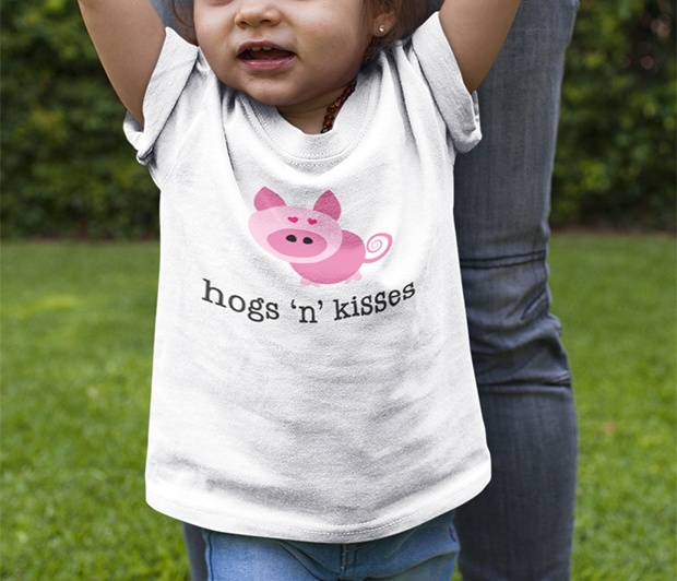 Hogs \'n\' Kisses Toddler Tee