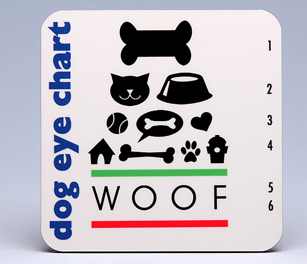 Dog Eye-Chart Coasters  <BR><span class=bluebold>(Set of 4)