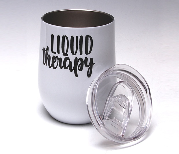 Liquid Therapy<BR>Stemless Wine Glass Tumbler
