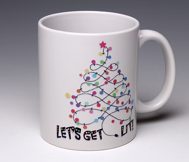 Lit Christmas Mug <span class=bluebold>(Personalize)