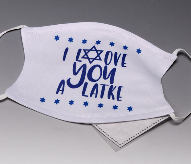 I Love You a Latke Face Mask<BR>FREE SHIPPING