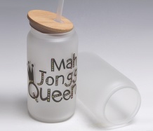 Mah Jongg Queen Mason Jar Tumbler