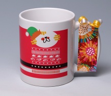 Meowy Christmas Mug <span class=bluebold>(Personalize)