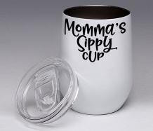 Momma's Sippy Cup<BR>Stemless Wine Glass Tumbler