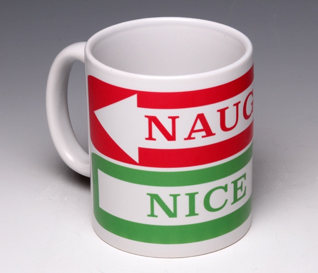 Naughty or Nice Mug <span class=bluebold>(Personalize)