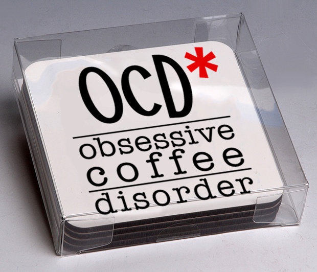 OCD Coasters/Coffee Disorder<BR><span class=bluebold>(Set of 4)