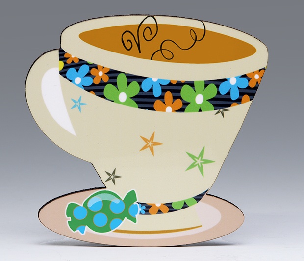 Tea Cup Coaster/Stripes